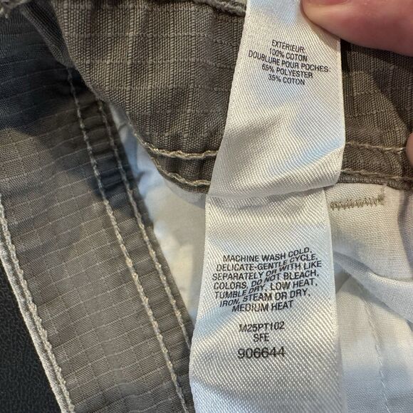 Cabelas Cargo Pants 34 X 30 Men's Tan Rip Stop Check Pattern Outdoors Cotton - Picture 11 of 12